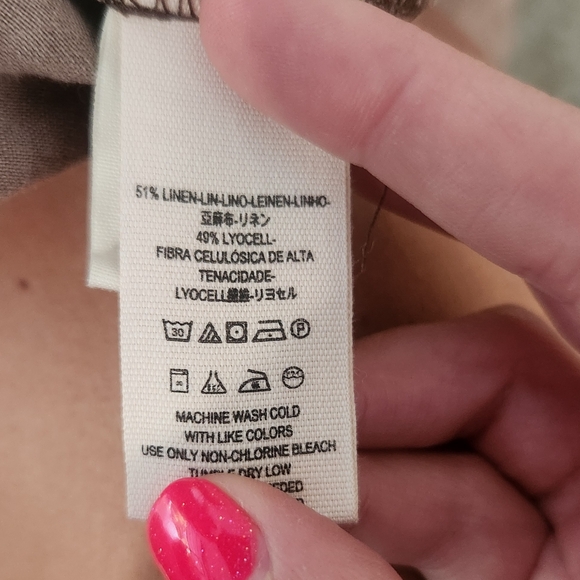 New Free‎ People Wide Leg Linen Blend Pants 10 - Picture 4 of 6